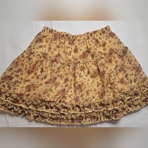 Disney Junior Minnie Girls Yellow And Pink Ruffled Skirt Size 4T